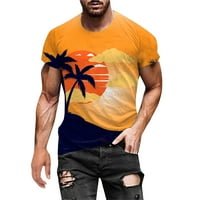 Yubnlvae muške modne proljeće ljeto casual s kratkim rukavima o vratnim tiskanim majicama TOP bluza
