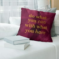 Artverse Quotes Fau Gemstone uračunajte ono što možete ponuditi podne jastuk - Standardno veliko