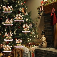 Kreativna smola božićna dekoracija Božićno drvce Viseći privjesci Xmas Dekoracija za kućnu zabavu Nova