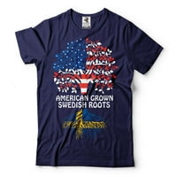 Švedska košulja zastava švedska korijena košulja Amerikana uzgojena sa švedskim korijenskim košuljama