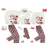 Jamlynbo Božićne odjeće Pajamas setovi za obitelj Xmas PJS za parove za odrasle dječje baby home lounge