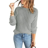 Džemperi za žene za žene The Drop ženske tipke za žene @Lucyswims, obrezani turtleneck džemper, sivi