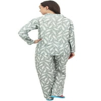Košulja za mimbe žensku sivu perje s noćnim odjećama Padžama - 22
