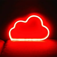 PXIAKGY LED Cloud Neon Light Sign Noćna svjetiljka Zidna umjetnost Dekorativna soba Dekor zabave + crveni