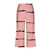 Dyegold Pajama setovi za žene meka ljetna odjeća cvjetna majica kratkih rukava i kapri hlače salon podudaranja