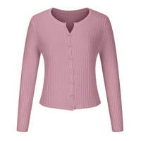 Cardigan za žene plus veličine vrhova Tie-dye ispisana šifonska majica Labavi kardigan za sunčanje za sunčanje Pink XS
