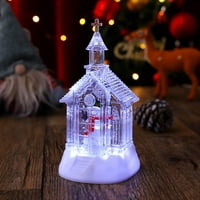 Nova božićna dekoracija Santa Claus Crystal Church Svjetla snježna svjetiljka Božićni poklon