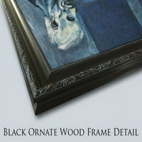 Howard Pyle matted crnarna ukrašena uokvirena umjetnička ispisa 'Otto srebrne ruke 33'
