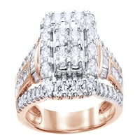 Bijeli prirodni dijamantski halo prsten u čvrstom zlatu