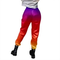Ženske hlače Yoga kravata boja gradijentni tisak Sredine visokog struka Jogger casual džepovi za crtanje znojenja hlače sportove trčanje joga pantalone