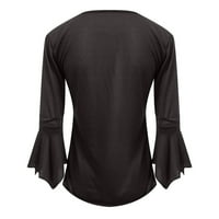 Gakvov Plus veličine za žene plamtena rukavica sa dno košulje od dna tri četvrtine rukava bluza