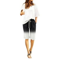 Qinhving Womens Pamučne pantalone plus veličina Dressy Ležerne prilike pune boje elastične struke Lounge