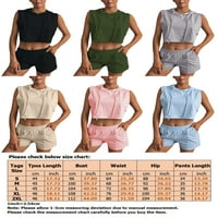 Grianlook Women Sport Suit Ladweight Outfits Trčanje Yoga Dvije odjeće Svakodnevne usjeve i kratke hlače