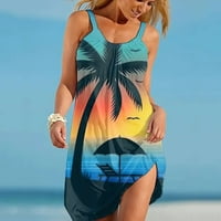 Seksi havajska tropska sitnica mini haljina Ljeto labavo Comfy Boho sandress haljina za žene Prodaja