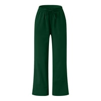 Palazzo pantalone za žene Dressy trening hlače stolar niskih struka Green-noge Green 2xl