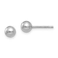 Lesliejeve srebrne polirane naušnice u srebru; za odrasle i tinejdžere; Za žene i muškarce