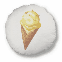 Žuti kikiriki Sweet led uzorak okrugli jastuk za bacanje jastuka za ukrašavanje doma