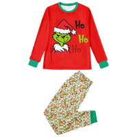 Podudaranje porodice Božić Pidžama Božić Santa Monster Cartoon Print Baby-Kids-Dečiji-Pet Veličina kućne