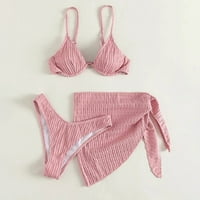 Tankini kupaći kostim kupaćim kostima za kupanje bikini set vruće ružičaste m