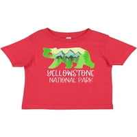 Inktastic Yellowstone National Park - planine i BEAR Oblik poklon dječji dječak ili majica za bebe