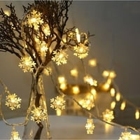 10 -Dod Božićne snježne pahuljice String svjetlosni ukrasi Zimske bajke Dekor