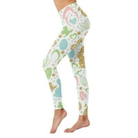 Uskrsni dan za jajenje visoko struk joga hlače za ženske gamaše tajice kompresije yoga trčanje fitnes