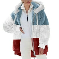 Viikei ženski kaputi i jakne plus veličina modna ženska jakna Warm FAU kaput zimski patentni zatvarač