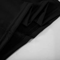 Yievit Palazzo pantalone za žene XXL Crno čišćenje široki noga visoki struk labave hlače Vježbajte gamaše