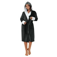 Akiihool ženska jakna plus veličine Ženski povremeni džepovi Zip Up duksevi Fuzzy tipka dolje obrezana