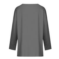 Ženske majice na dugim rukavima Ženska modna tiskana labava majica Dugi rukavi Bluza Okrugli vrat Ležerne