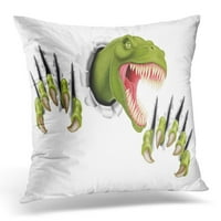 Bijeli zid Tyrannosaurus Re ogrebotine i kidanje sa svojim kandžima razbijajući jastučni jastučni jastučni