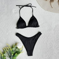 Žene Bikini set tri solidna kupaći kostimi Split kupaći kostimi kupaći kostimi kupaći kostimi