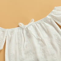 1-6y dječje djevojke Džepovi za odjeću traper kratke hlače sa pojasom + cvjetnim vezom s ramena vrhunskog