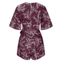 Finelylove Ležerne prilike ljetne haljine Vintage mamurska haljina A-Line kratki kratki rukav cvjetni
