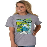 Smurfs cool kanji samo izmišljeni grafički grafički majica Tees Brisco brendovi L