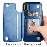 TEKDEALS kožni Flip Wallet CASER CASET CASE poklopac za Apple iPhone Pro, Pro Max, XS max, XS, XR, X,