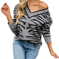 Prevelizirani džemperi za žene plus veličine Teksture Prevelizirani pulover Pleteni džemper s dugim