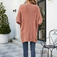 Ženski kardigani Lagana žena modna puna boja dugih rukava pleteni kardigan labav bluza džemper na otvorenom