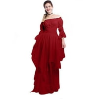 Dadaria koktel haljine Ženski dugi rukav rukav dress dress duljina Cosplay haljina plus veličina haljina