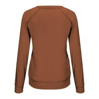 Ženske trendi atletske košulje dugih rukava Comfy casual labav pulover Crewneck dukserica Osnovni maslačak