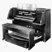 Hammond organ, 1960-ih. Nside Pogled na Hammond Grand-Electric orgulje. Fotografija, američka, 1960-ih.
