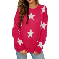 Ženski džemper Ženski džemper s dugim rukavima Ležerne prilike Elegantne posade izrez zvjezdicu plus
