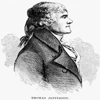 Thomas Jefferson. NTHIRD predsjednik Sjedinjenih Država. Graviranje drveta, 19. vek. Poster Print by