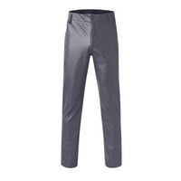 Aaimomet Mens Jogers kožne hlače gamaše u boji elastične trend motociklističke hlače