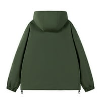 Fatuov ženski kaputi i jakne Dugi rukav kapuljač Vodootporni poklon za žene zeleni kaput za kišu XL