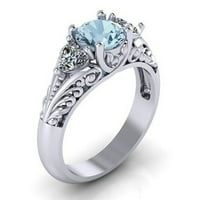 Bazyrey ženski prstenovi zaručni prsten kreativni par zvoni srebrni