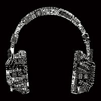 Pop umjetnost Muška riječ umjetnička dukserica sa kapuljačom - slušalice - jezici