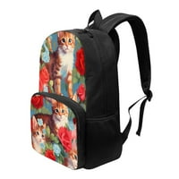 Cat Print College backpack za laptop za muškarce Vodootporna lagana školska torba Travel Rucksack za