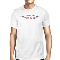 Zemljište slobodne američke košulje za zastave Muške bijele grafičke majice