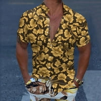 Muški majice Muškarci Ležerne prilike kratkih rukava Proljeće Ljeto Turned Neck 3D tiskane majice Modne